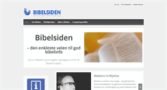 Desktop Screenshot of bibelsiden.no